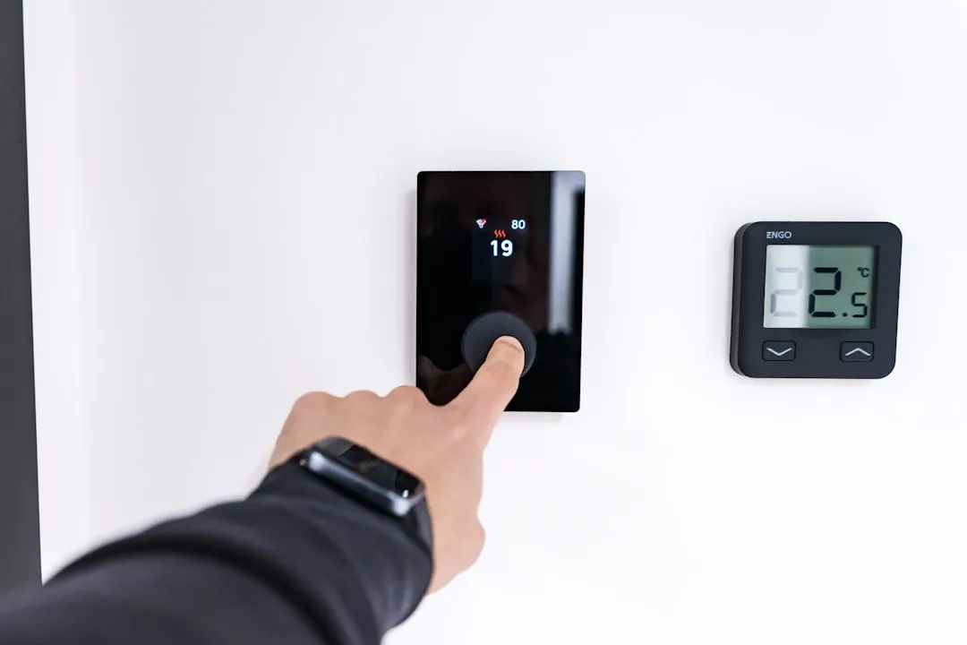 Digital thermostat display showing cool mode and current temperature - ac not cooling properly what to check